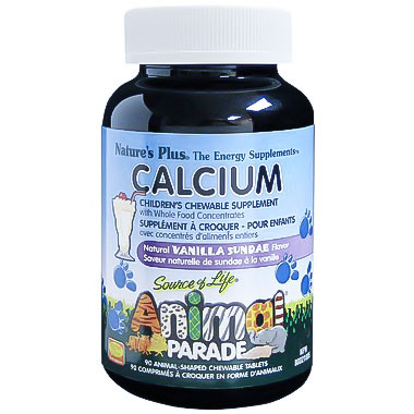 Image of a bottle of the best calcium supplement for kids, Nature's Plus Calcium