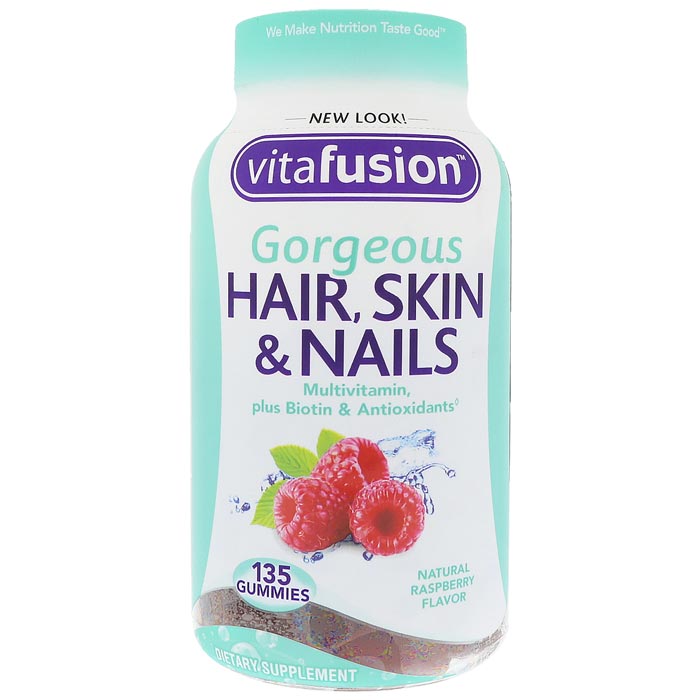 Image of a bottle of Vitafusion Gorgeous Hair, Skin & Nails Multivitamin