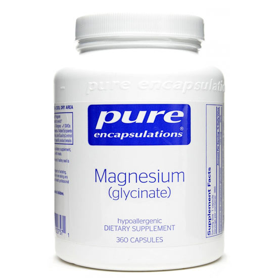 Image of a bottle of Pure Encapsulations Magnesium Glycinate with 360 capsules