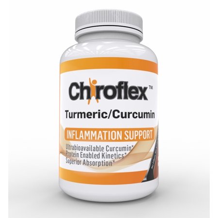 Image of a bottle of ChiroFlex Turmeric Curcumin Whey-Protein Complex